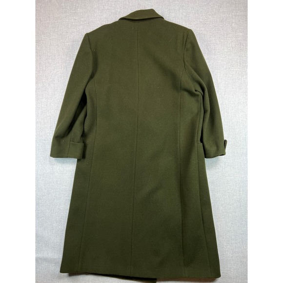 Donnybrook Wool Overcoat Double Breasted Women 16P Dark Green Classic Ukraine - Picture 7 of 12